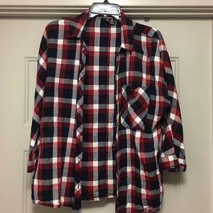 Flannel print button up